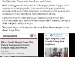 Gubernur Jabar Telah Klarifikasi Soal Dhea Peraih Medali Emas Yang Pulang Naik Angkot